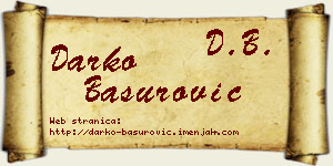 Darko Basurović vizit kartica